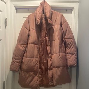Trendy Oversized Boohoo Blush Coat